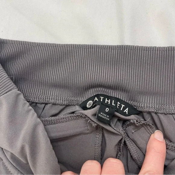 Athleta Brooklyn Ankle Casual Work Purple Grey Track Sweatpants Pants Joggers 0 - Picture 4 of 7